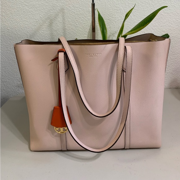 ๐๐ TORY BURCH Tote Pink Leather Bag - Picture 12 of 13